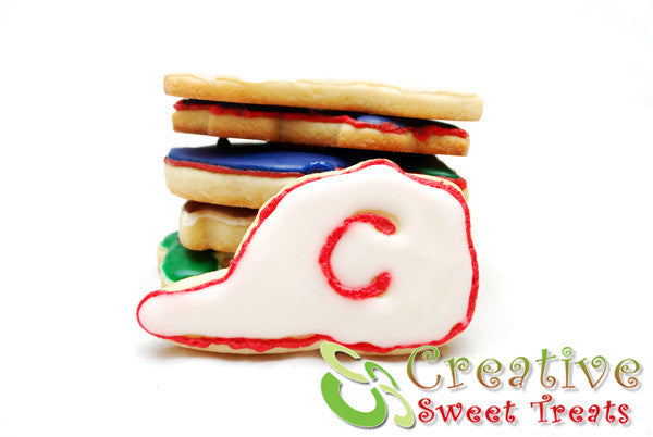 Baseball Hat Shaped Sugar Cookies Delivered