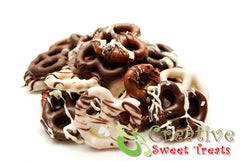 Mini Chocolate Dipped Pretzels Delivered