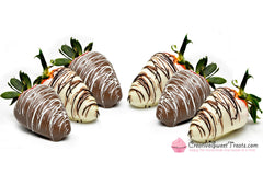 6 Chocolate Covered & Drizzled Strawberries