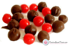 Chocolate Dipped Chewy Sour Cherry Candy Balls Delivered