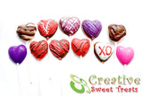 Chocolate Heart Suckers Delivered