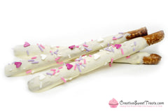 Valentine's Chocolate Dipped Pretzel Rods Delivered